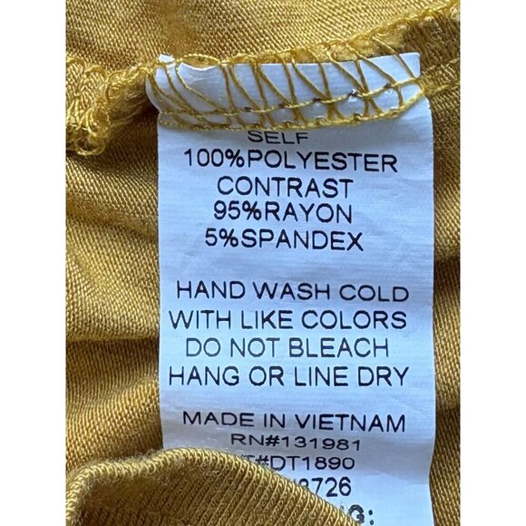 Naif Yellow Crochet OverlayTop With Keyhole Neckline S - Picture 5 of 5